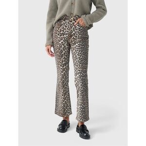 GANNI Women's Betzy Leopard Print Cropped Jeans size 25